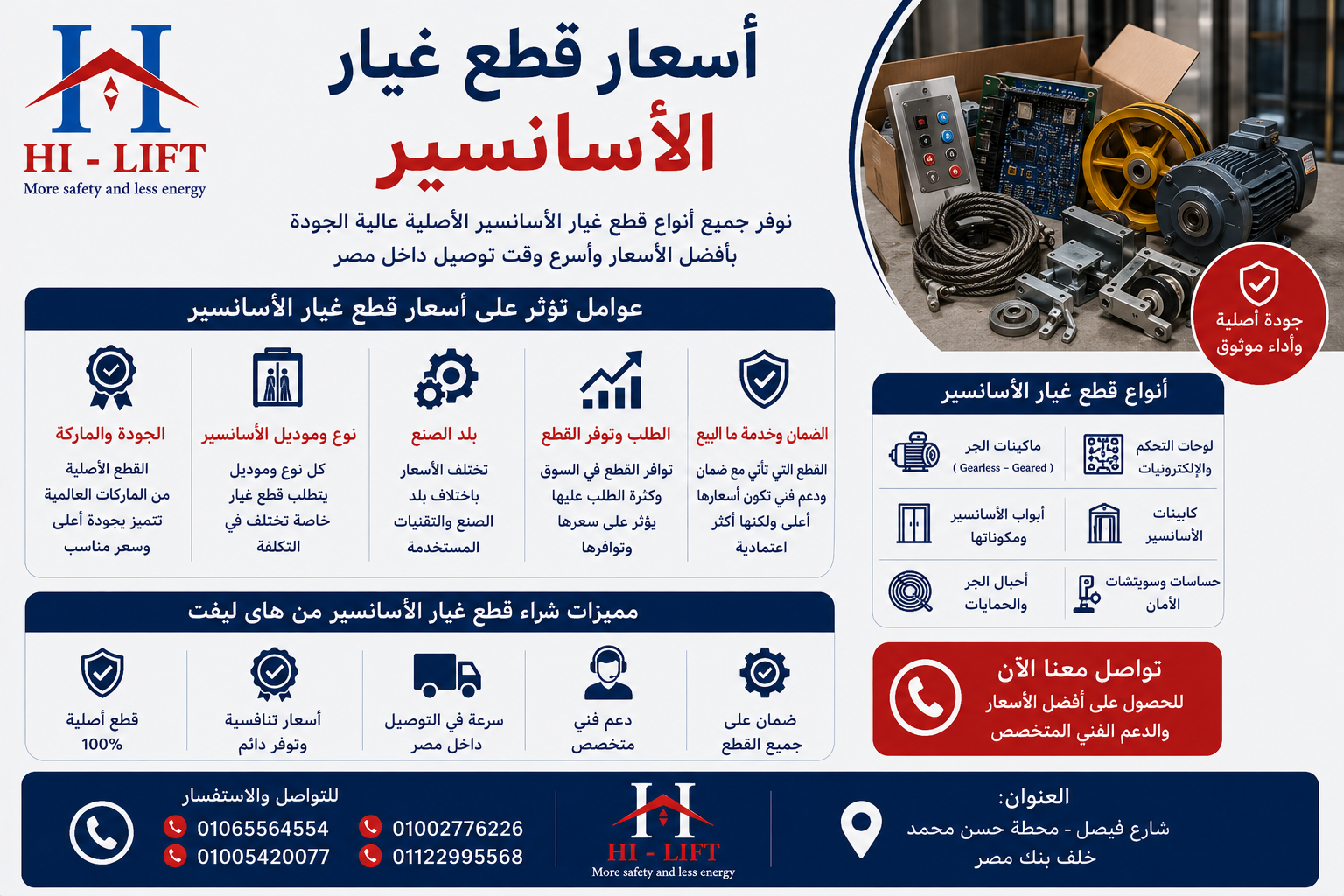 اسعار قطع غيار الاسانسير