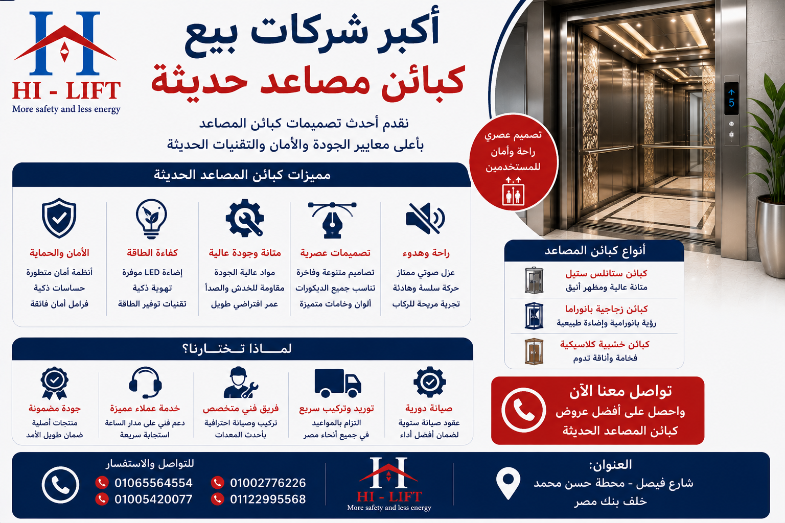 بيع كبائن مصاعد