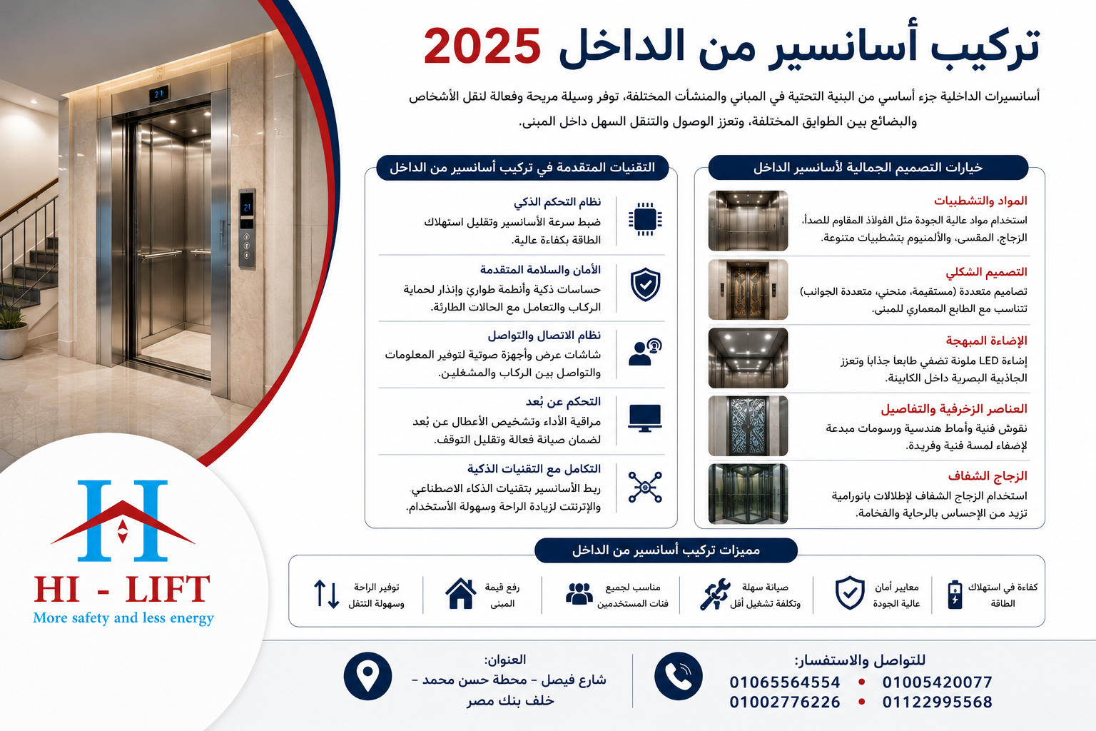 تركيب اسانسير من الداخل