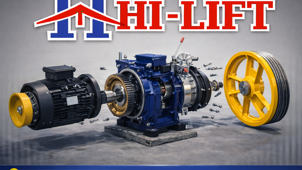 ماكينة مصعد: إذا ضعفت… يتوقف كل شيء 1 ماكينة مصعد